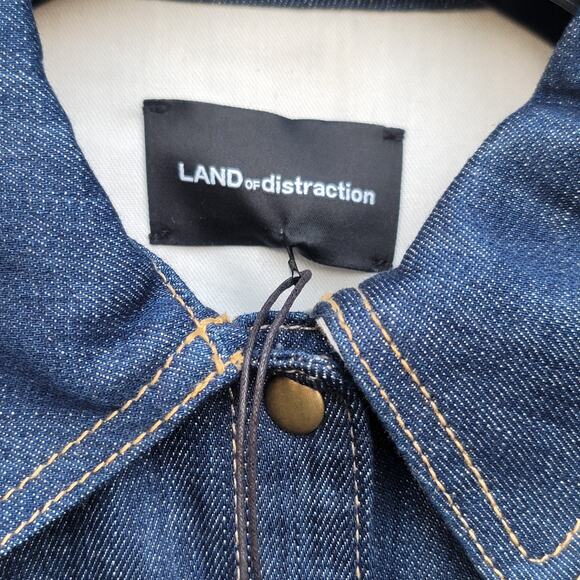 Land Of Distraction 70’s Inspired Denim Flared Utility Jumpsuit - Picture 5 of 8